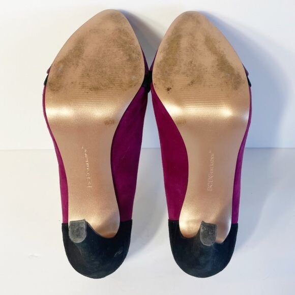BCBGeneration Perries Suede Purple Black Colorblock High Heels Modern Size 9 - Picture 8 of 10